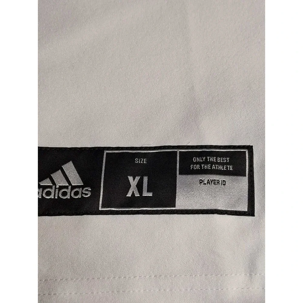 Adidas Football Jersey Adult XL White Purple V Neck‎ Short Sleeve